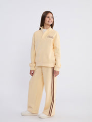 LCW Kids High Collar GirlS Thick Tracksuit Set