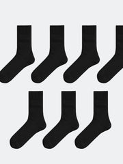 LCW Accessories Black Men Ankle Socks 7-Pack