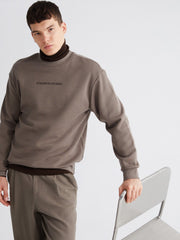 Xside Crew Neck Embroidered Men Thick Sweatshirt