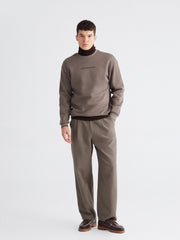 Xside Crew Neck Embroidered Men Thick Sweatshirt