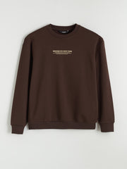 Xside Crew Neck Printed Men Thick Sweatshirt