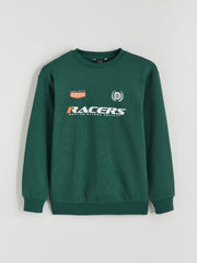 Xside Crew Neck Printed Men Thick Sweatshirt