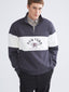 Xside Funnel Neck Printed Men Sweatshirt