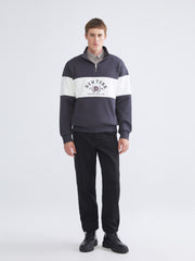 Xside Funnel Neck Printed Men Sweatshirt