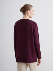 LCW Classic Purple Crew Neck Beaded Women Knitwear Sweater