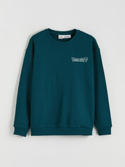 LCW Kids Crew Neck Dragon Ball Printed Men Thick Sweatshirt