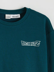 LCW Kids Crew Neck Dragon Ball Printed Men Thick Sweatshirt