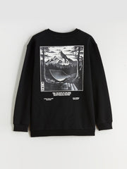 LCW Kids Crew Neck Printed Boys Thick Sweatshirt