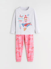 LCW Kids Crew Neck Girls Pyjama Set
