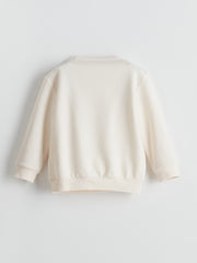 LCW Kids Ecru Teddy Bear Printed Girls Thick Sweatshirt 2-Pack