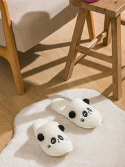 LCW Steps White Animal Figured Plush Women Home Slippers