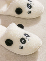 LCW Steps White Animal Figured Plush Women Home Slippers