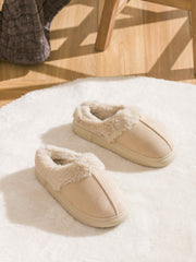 LCW Steps Beige Suede-Look Women Home Slippers