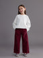 LCW Kids Wide Leg Girls Velvet Trousers