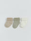 LCW Baby Ecru Baby Boy Towel Socks 3-Pack