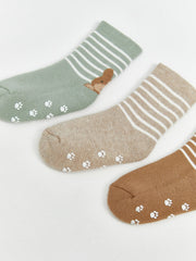 LCW Baby Green Patterned Baby Boy Socks 3-Pack