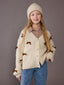 LCW Kids V-Neck Bow Detailed Girls Knit Cardigan