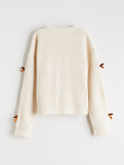 LCW Kids V-Neck Bow Detailed Girls Knit Cardigan