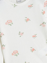 LCW Kids Crew Neck Floral Girls T-Shirt