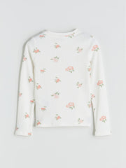 LCW Kids Crew Neck Floral Girls T-Shirt
