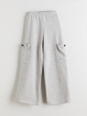 LCW Kids Girls Cargo Sweatpants With Elastic Waist