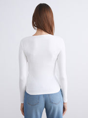 LCW Vision Ecru Plus Size Crew Neck Women Bodysuit