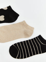 LCW Dream Patterned Women Trainer Socks 3-Pack