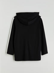 LCW Grace Black Hooded Women Cardigan