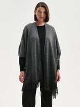 LCW Grace Gray Shawl Collar Women Knit Poncho