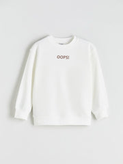 LCW Kids Beige Crew Neck Girls Sweatshirt