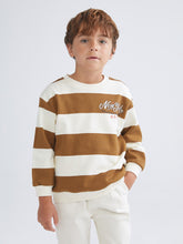 LCW Kids Beige Crew Neck Printed Boys Sweatshirt
