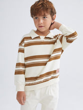 LCW Kids Beige Polo Neck Boys Sweatshirt