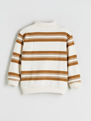 LCW Kids Beige Polo Neck Boys Sweatshirt
