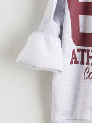 LCW Kids Hooded Back Printed Girls Sweatshirt