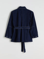 LCW Classic Indigo Shirt Collar Women Jean Jacket