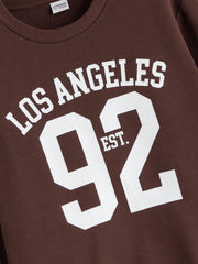 LCW Kids Crew Neck Los Angeles Printed Boys Sweatshirt