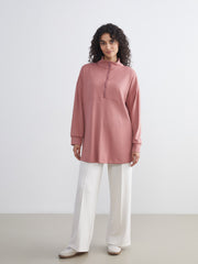LCW Modest Funnel Neck Women Sweatshirt Tunic