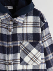 LCW Kids Hooded Plaid Boys Shirt