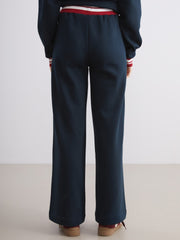 Xside Navy Blue California Embroidered Women Thick Sweatpants