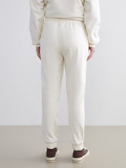 Xside Beige Elastic Waist Embroidered Women Thick Jogger Sweatpants