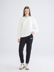 Xside Black New York Printed Women Thick Jogger Sweatpants