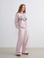 Xside Pink Elastic Waist Women Thick Sweatpants