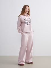 Xside Pink Elastic Waist Women Thick Sweatpants