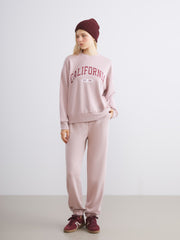 Xside Pink Elastic Waist Women Jogger Sweatpants