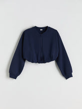 LCW Kids Navy Blue Girls Zippered Sweatshirt