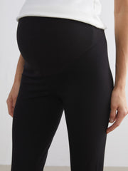 LCW Maternity Black Elastic Waistband And Abdominal Panel Maternity Leggings