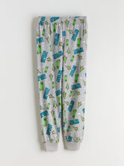 LCW Kids Crew Neck Minecraft Printed Boys Pyjama Set