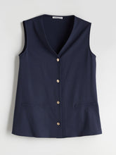 LCW Grace Indigo V-Neck Women Vest