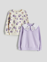 LCW Kids Lilac Crew Neck Girls Sweatshirt 2-Pack