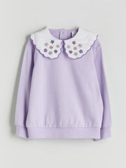 LCW Kids Lilac Crew Neck Girls Sweatshirt 2-Pack